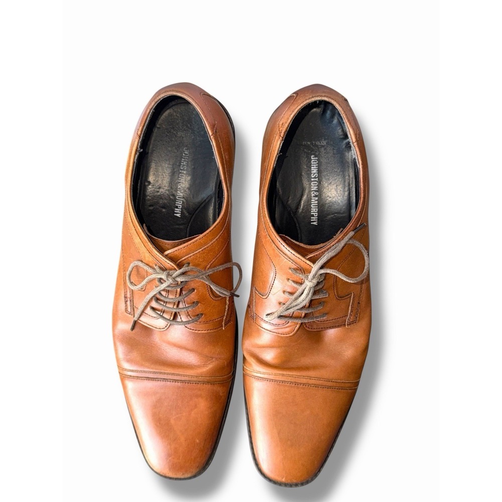 JOHNSTON & MURPHY MEN'S BRANNING CAP TOE WATERPROOF SHOES SIZE 15 Dress Business - Picture 2 of 9